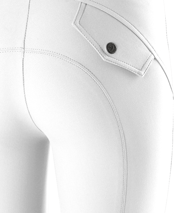 Mädchen Reithose "Laura" Patch 5-Layer  White 152